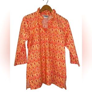 Haley & the Hound Ruffled Tunic Top Size Medium